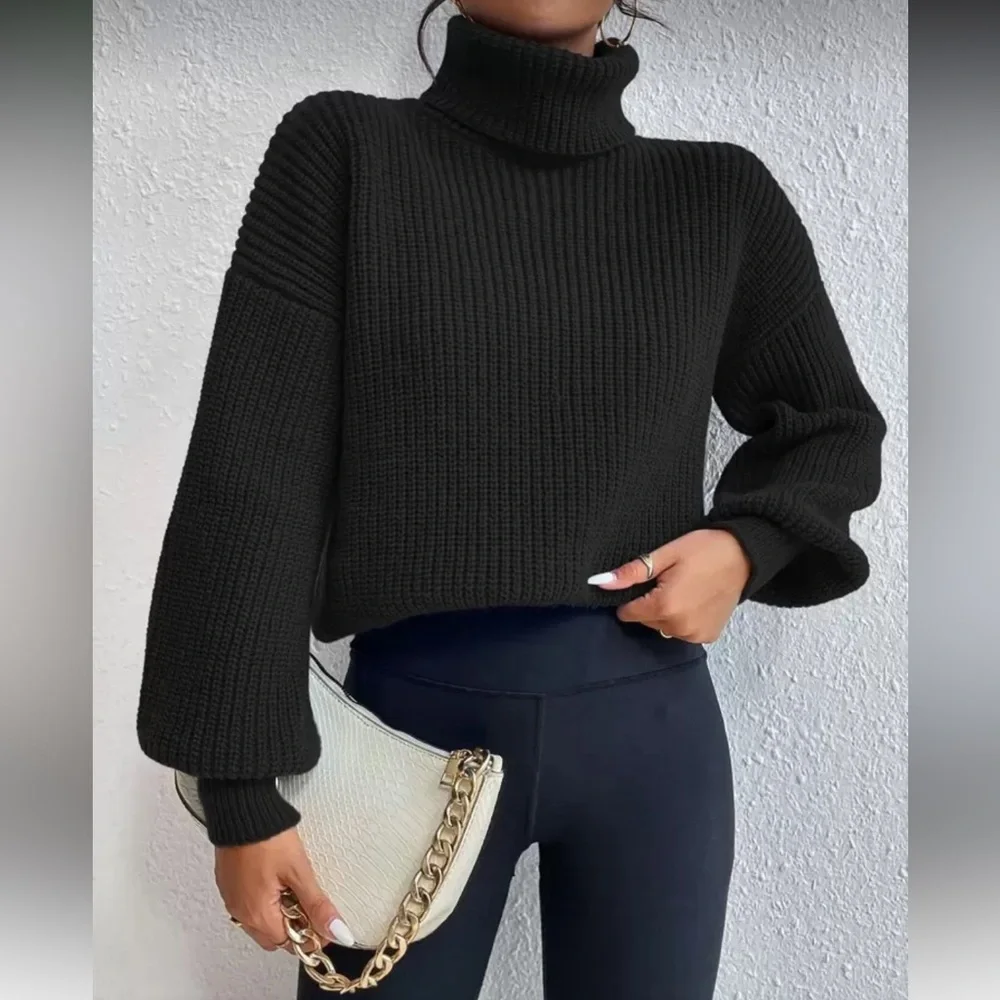 Black Turtleneck Sweater